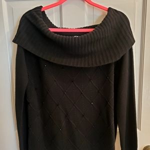 Black off the shoulder sweater